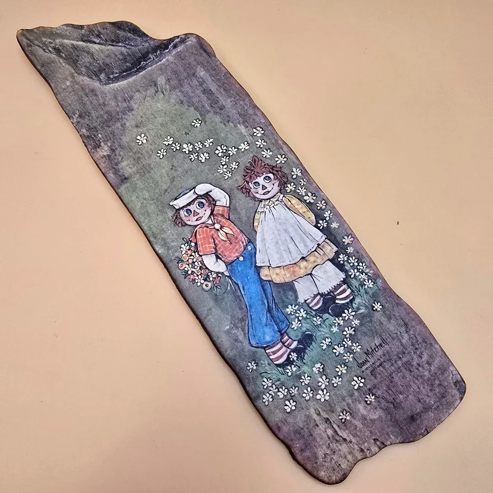 Vintage 1974 Raggedy Ann Andy Wall Hanging Plaque Joan Mitchell Nifty Drifty DAC